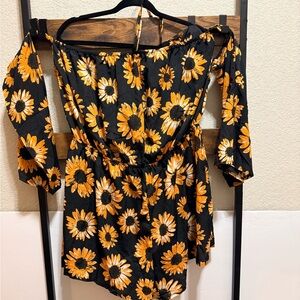 Floral Off-Shoulder Women's romper